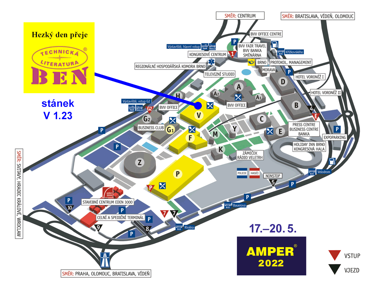 Amper 2022 Brno - plánek BEN