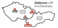 Zásilkovna - mapa